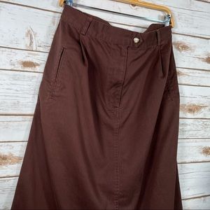 Vintage Trendy Brown MIDI length Skirt | Measurements Attached
